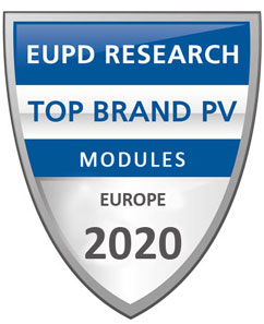 EUPD Research Award 2020 awarded to Jinko Solar for their solar panels
